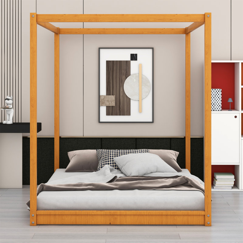 Canopy Platform Bed With Support Legs