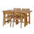 U_STYLE 5-Piece Outdoor Acacia Wood Outdoor Dining Set of 4,59.06-Inch Rectangular Table with Umbrella Hole,Suitable for Patio, Lawn, Garden, Poolside, & Indoor Use-1066569404