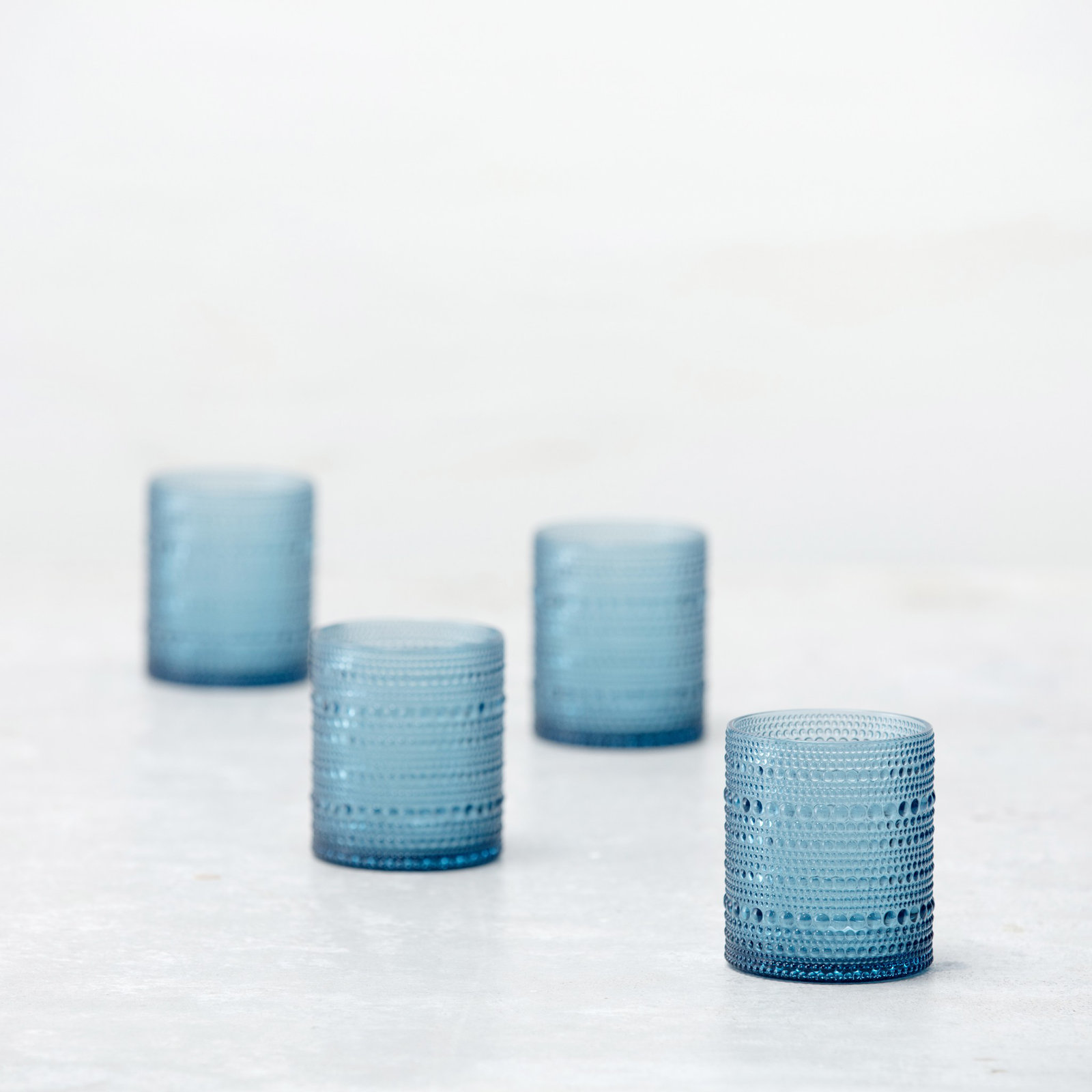 Fortessa Orbetto Outdoor CoPolyester, Double Old Fashioned (Set of 4), 10.5, Cornflower Blue