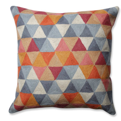  Triangle Grid Wool Throw Pillow