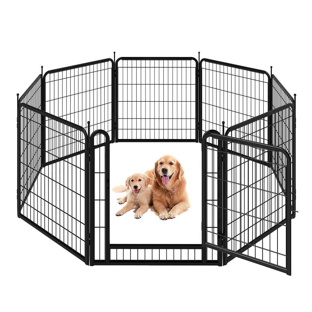 TOLOYE 16 Panel Metal Exercise Pen With Door | Wayfair