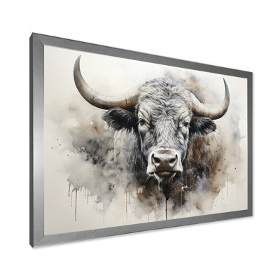 " Minimalism Buffalo Bison Head "