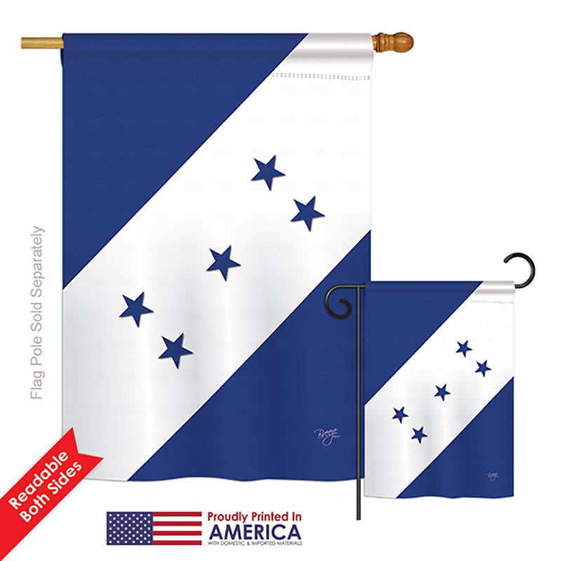 Ensemble 2 pièces de honduras de la nationalité du monde, ensemble de 2 côtés en polyester vertical décoratif