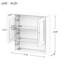 Armoire murale de salle de bain avec portes et tablettes à double miroir - Tablettes réglables peu encombrantes peintes en blanc Instructions d'assemblage incluses Instructions élégantes et pratiques