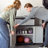 Storage Cabinet with Adjustable Shelf and Top Drawer - Gray-9882620