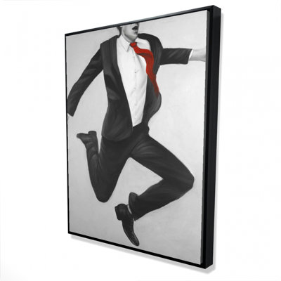 Happy classic man - Bedroom Figurative Framed Canvas Decor