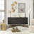 Modern Black Metal Desk Clock with Gold Accents - 6" Analog Tabletop Clock for Home or Office Decor