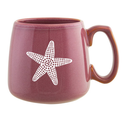 Ensemble de tasses en céramique gravée au sable Seashore