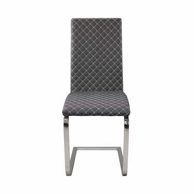 Faux Leather Side Chairs Set Of 2