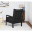 Chaise d'appoint avec cadre en bois tourné et solide-493307268