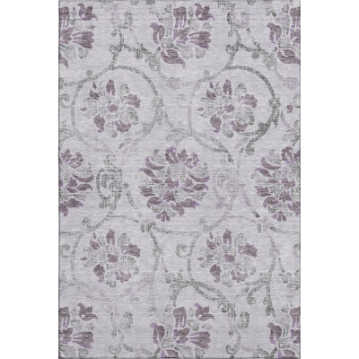 Premium Machine Washable Prisco Lavender Rug