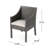 2 Grey Patio Armchairs For Eating, Modern Outdoor Chairs With Fade- Cover And Resin Construction Of Dining Armchairs, Seating Water Fade Resistance Back