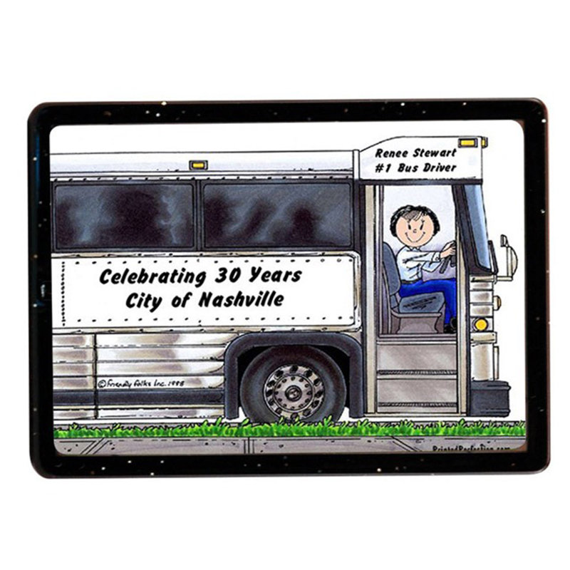 Chauffeur de bus personnalisé - aimant acrylique féminin - excellent cadeau!, Oui