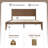 Arvion King Size Bed Frame - ARB-46-K with Headboard & Footboard, Durable Solid Wood Slatted Support, Metal Center Legs, Easy Assembly, Noise-Free, No Box Spring Needed, Under-Bed Storage, Chestnut Brown-357193828-357193830