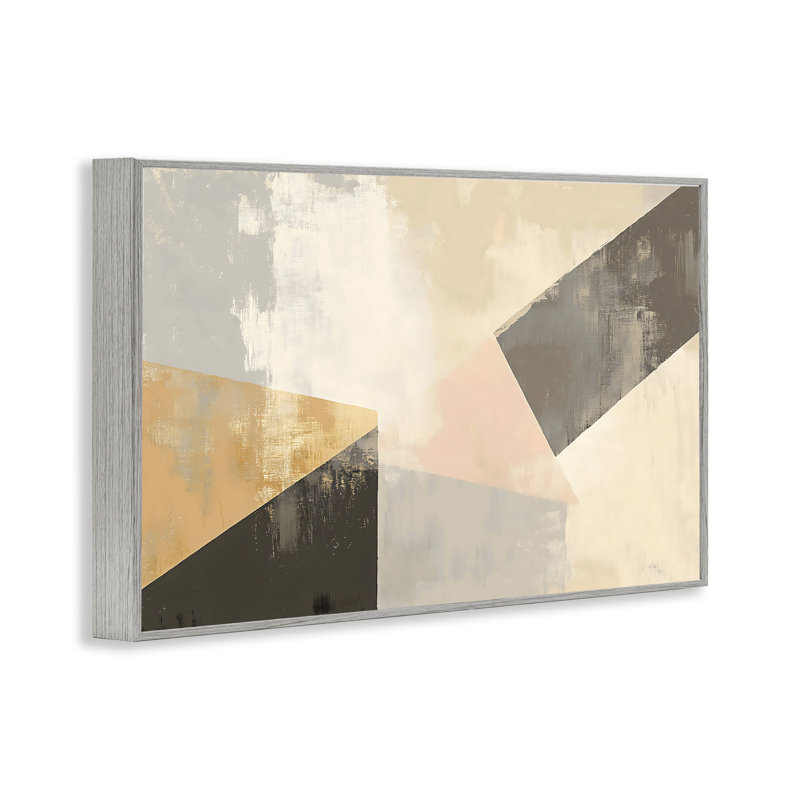 «Distinct Shapes Neutrals», estampe numérique, design par Franklyn Gregory, Estampe numérique Farmhouse, H 20 po x l 30 po