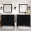 Ensemble de meuble-lavabo 72 po avec deux meubles-lavabos (séparés), deux lavabos en céramique, des portes à fermeture en douceur et une tablette réglable - Armoire de rangement espresso rétro pour une organisation élégante