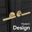 Bouton de porte intérieur réversible Mega Handles RONN avec rosette ronde pour garde-robe, garde-manger et portes françaises - Finition moderne en acier inoxydable-112104375-136429595-136429609