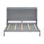 Lit escamotable double pleine grandeur, gris
