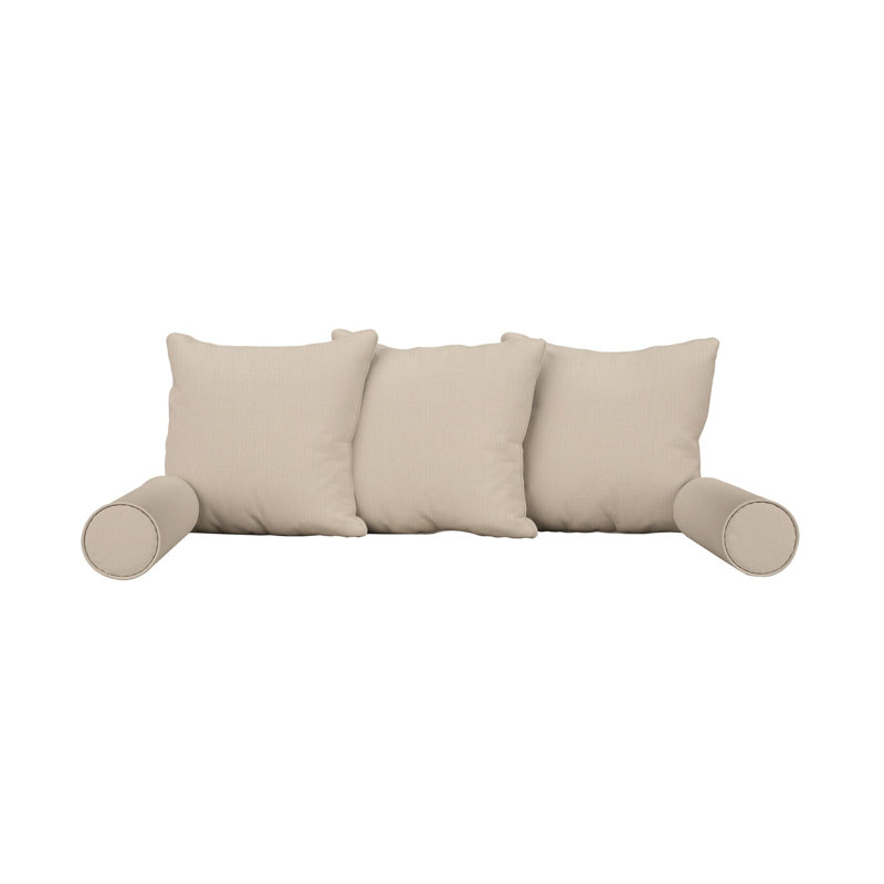  Ensemble de coussins de lit Swing, 4 pieds, style 1, brun clair lin, 4 PIEDS, Lin brun clair