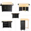 Chariot de cuisine roulant avec table extensible en bois d'hévéa, 3 tiroirs spacieux, tablette réglable, support à épices, barre à serviettes, plateau de chariot, grande armoire mobile