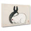Black & White Rabbits by Kono Bairei - Wrapped Canvas-55314261
