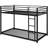 Low Bunk Bed For Twin Over - Black, With Stable And Robust-110245035-110245037