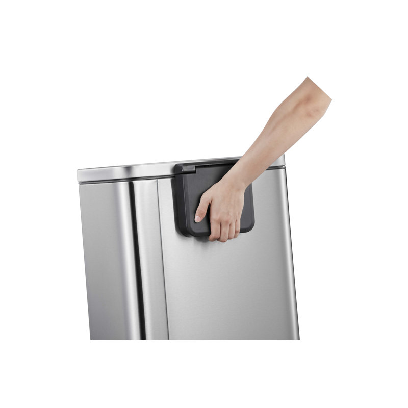 Stainless Steel Step On Kitchen Trash Can, 30, 62.5" H x 33.3" W x 31" D