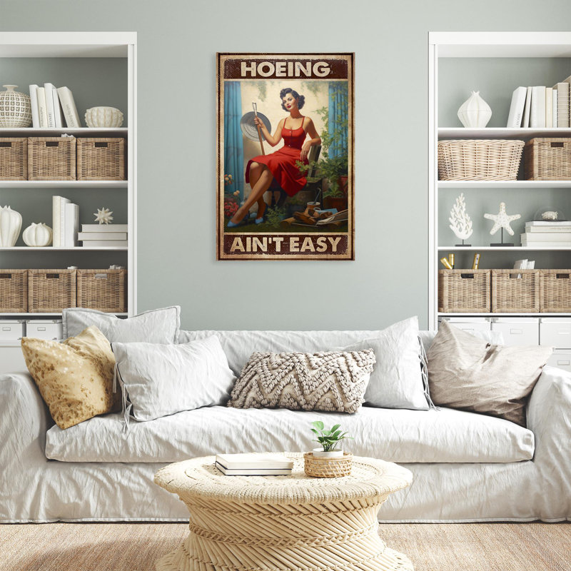 «Hoeing Aint Easy», impression sur toile, H 14 po x l 11 po x P 1,25 po