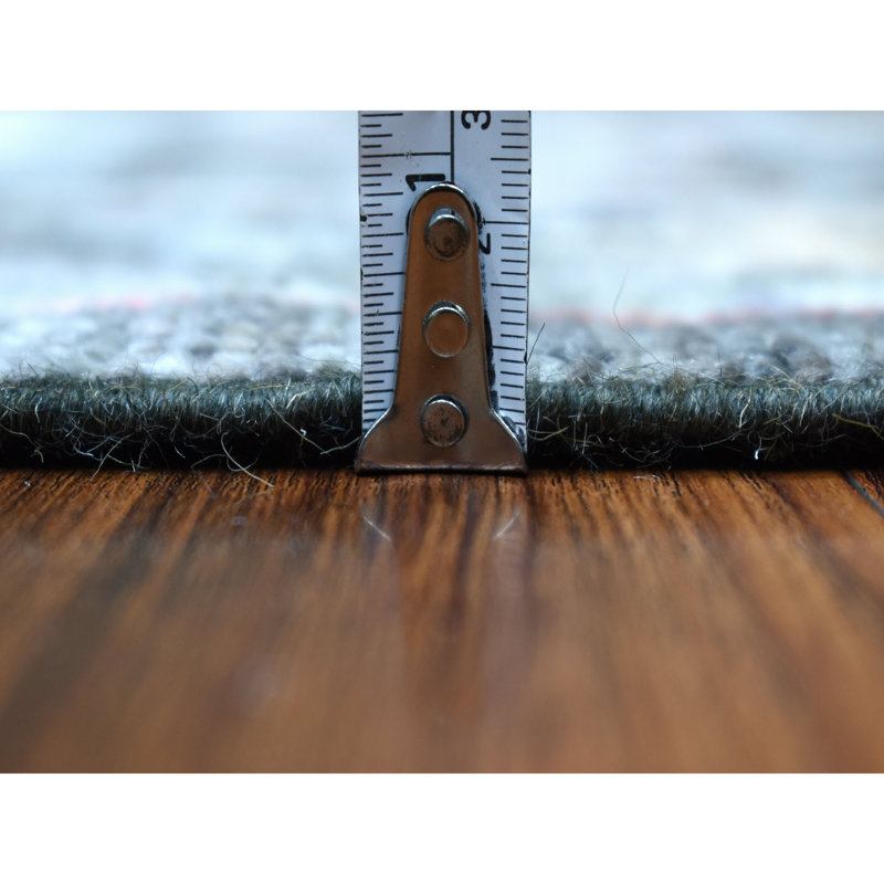 Tapis de couloir gris anthracite en laine noué à la main 2 pi 10 po x 9 pi 10 po B9D0E986A3934BEDBEC502C2253CF137