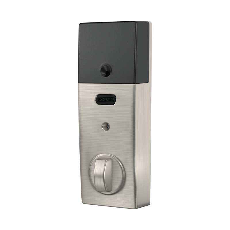 Century Single Cylinder Electronic Deadbolt with Z-Wave Technology, Satin Nickel