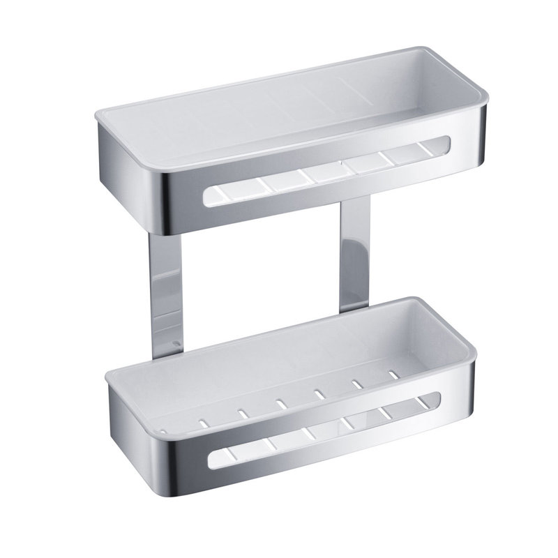 Panier à accessoires de salle de bain Deco chromé KBA1202CH, double