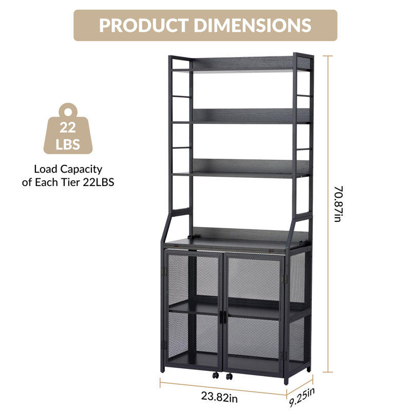 70 inch Black 2 in 1 Home Office Desk Bookshelf Sturdy Metal Frame & Particle Board for Small Spaces, Black