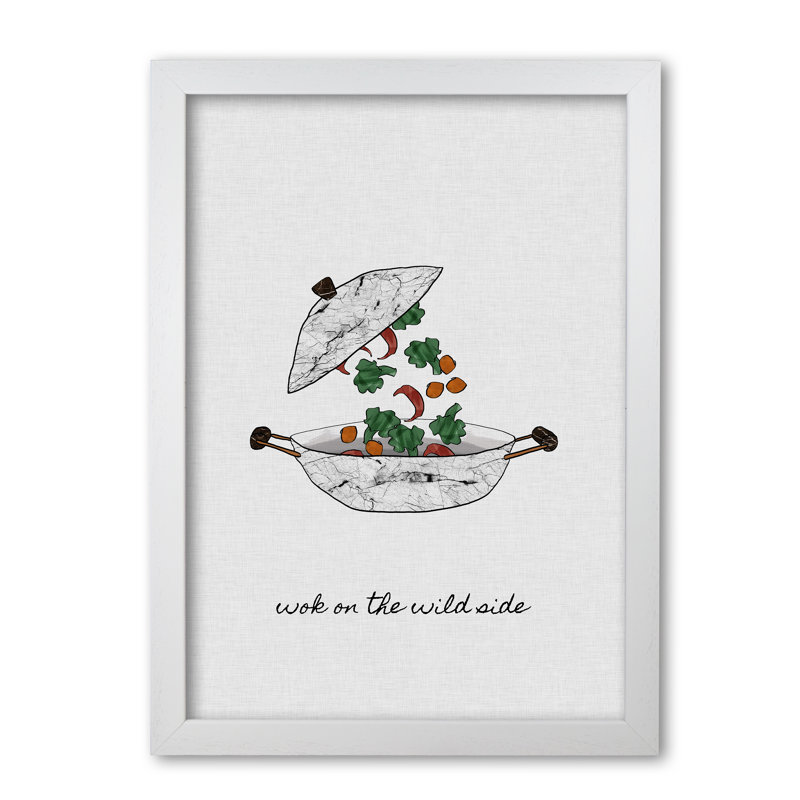 Wok On The Wild Side - Print, 42 cm H x 30 cm W x 5 cm D, White Grain Frame