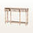 Vesta 3 Drawer Console Table in Rustic Whitewashed Oak Brown Finish, 33.67" H X 47.79" W X 12.88" D