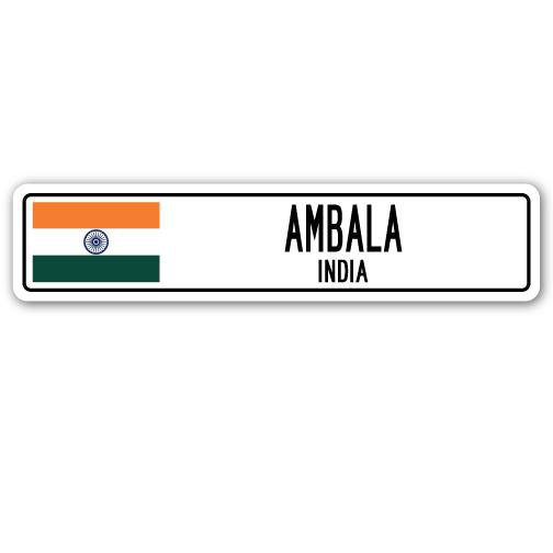 Plaque de rue en aluminium Beggs Ambala, Inde, H 7 po x l 30 po x P 1 po