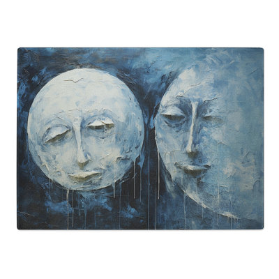 Moon Gestural No.2  Glass Chopping Board