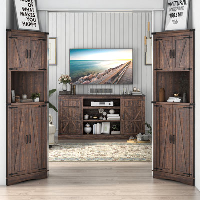 Triangular 68" Corner Kitchen Pantry by Winston Porter