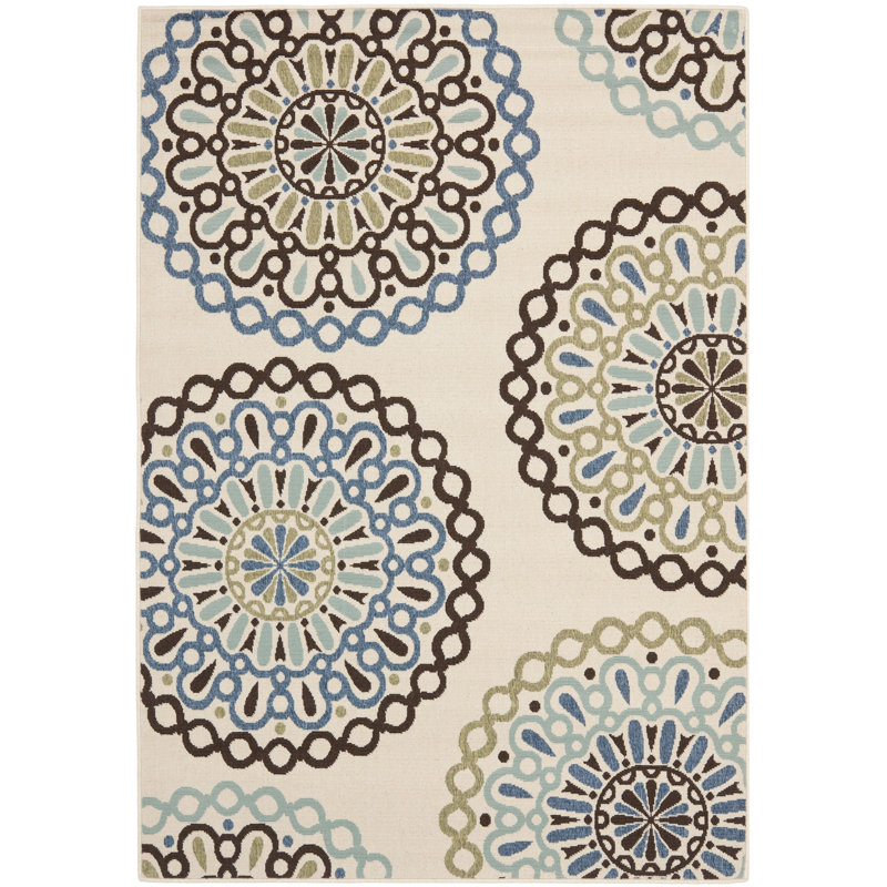Centeno Veranda Performance Floral Indoor/Outdoor Area Rug, Rectangle 8' x 10'