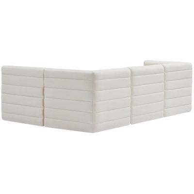 Enso Velvet L-Shaped Sectional Reversible