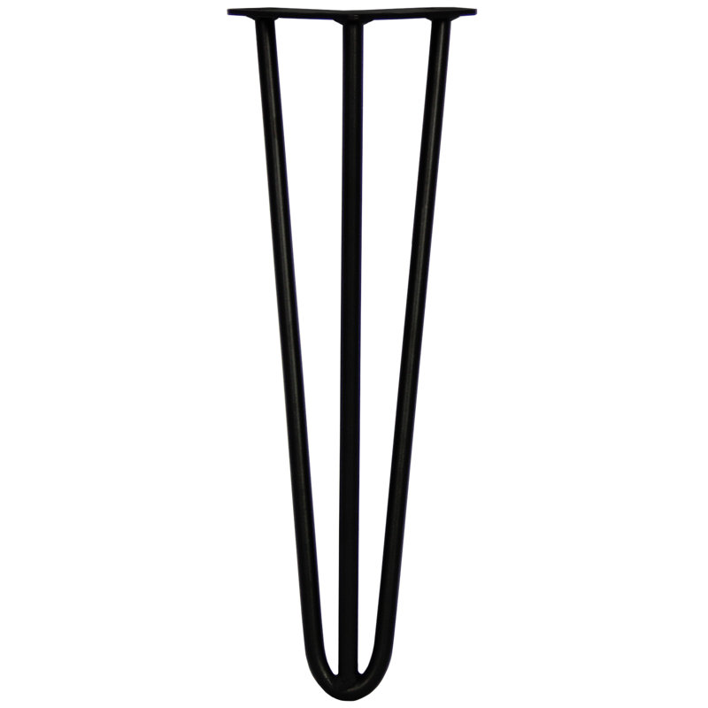 Thrailkill Steel Table Leg, 40cm H x 11cm W x 8cm D, Black