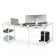 Lantz L-Shaped Metal Base Computer Desk