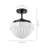 Neroli 1-Light Sculpted Milk Glass Semi-Flush Mount Ceiling Light