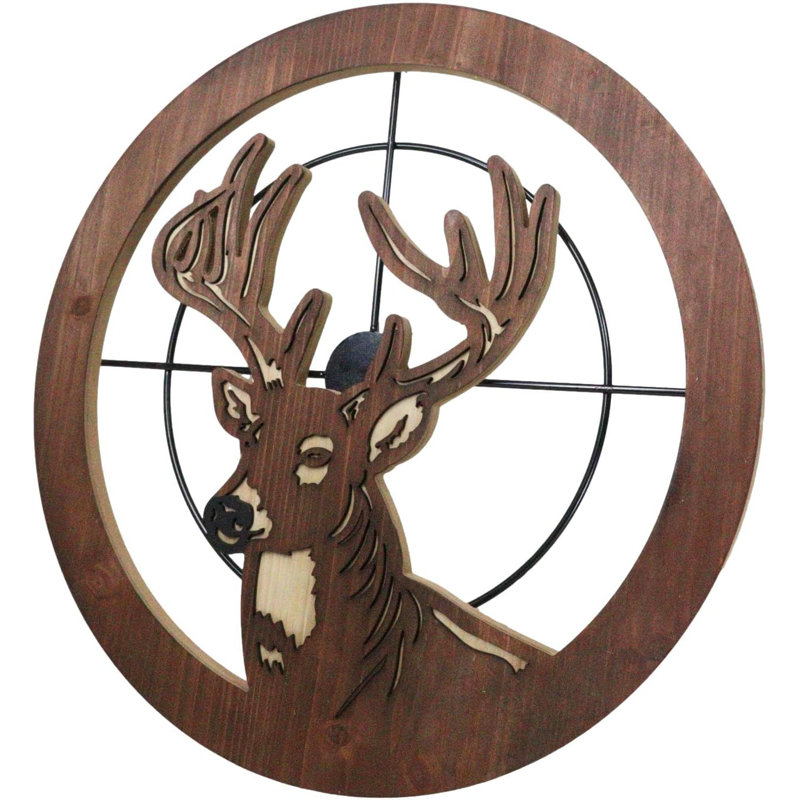 Décoration murale en forme de cerf rustique