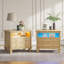 72cm W Solid + Manufactured Wood Bedside Table-118033361