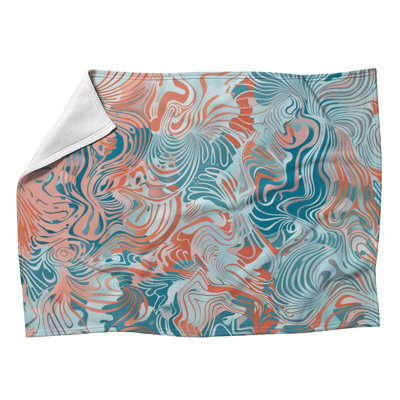 Whirling Abstract Cool Throw Blanket