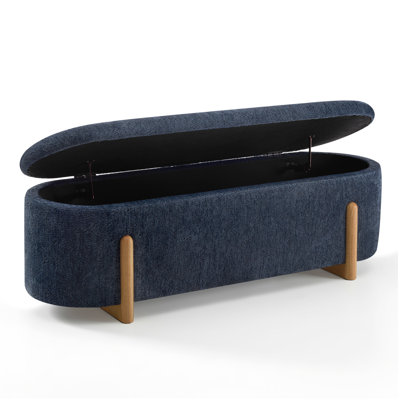 Banc de rangement rembourré 51,2 po