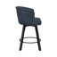Tabouret de comptoir pivotant avec siège rembourré et structure en métal Logan, ensemble de 4-1847915801