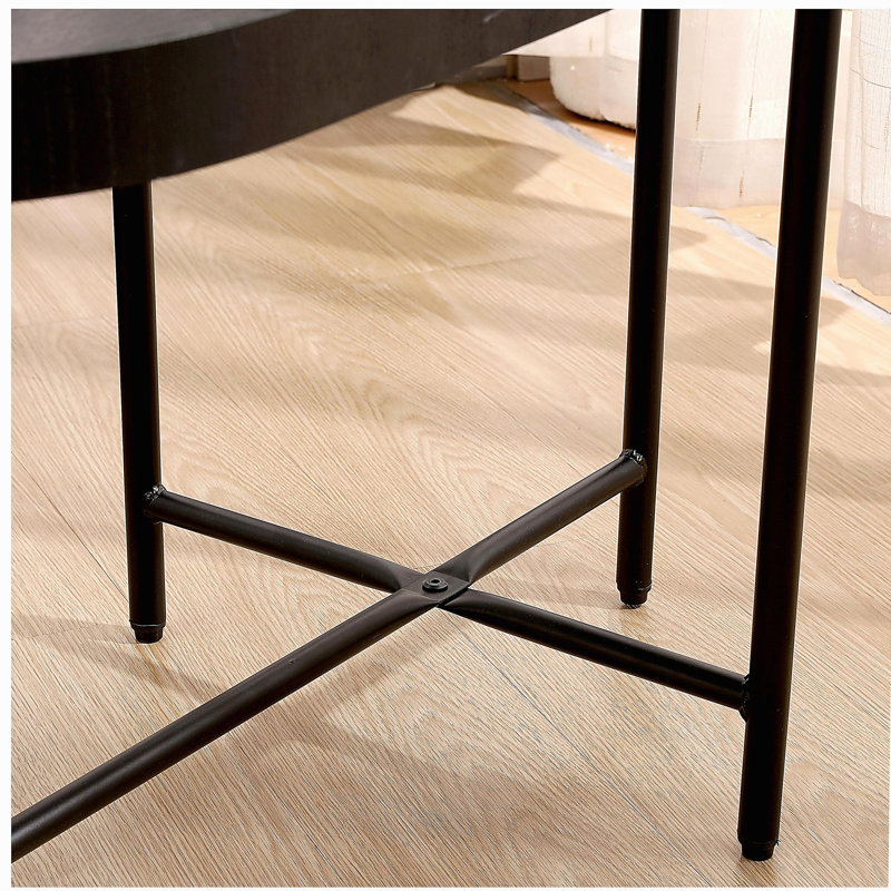 Table d'appoint à 2 niveaux avec canapé de rangement pour table de salon et table de bout en bois