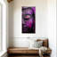 Visage de Bouddha mauve