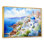 «Blue and White Santorini Village III - Grèce», art mural